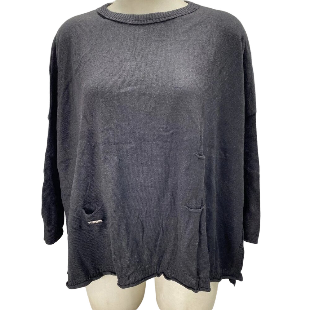 Mersea Wide Catalina Soft Knit Sweater Black 4–6